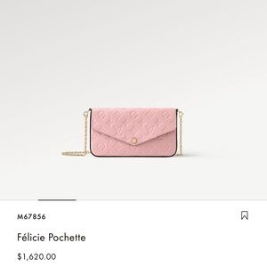 Authentic Felicie Pochette Pink Louis Vuitton